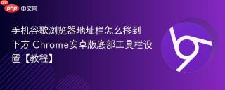 手机谷歌浏览器地址栏怎么移到下方 Chrome安卓版底部工具栏设置【教程】