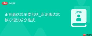 正则表达式主要包括_正则表达式核心语法成分构成