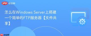 怎么在Windows Server上搭建一个简单的FTP服务器【文件共享】