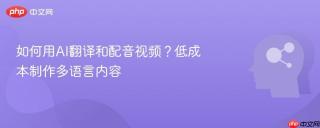 如何用AI翻译和配音视频？低成本制作多语言内容