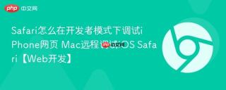 Safari怎么在开发者模式下调试iPhone网页 Mac远程调试iOS Safari【Web开发】