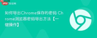 如何导出Chrome保存的密码 Chrome浏览器密码导出方法【一键操作】