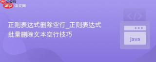 正则表达式删除空行_正则表达式批量删除文本空行技巧