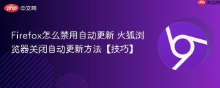 Firefox怎么禁用自动更新 火狐浏览器关闭自动更新方法【技巧】