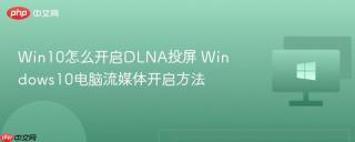 win10怎么开启dlna投屏 windows10电脑流媒体开启方法