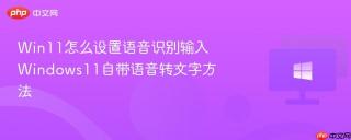 Win11怎么设置语音识别输入 Windows11自带语音转文字方法