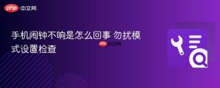 手机闹钟不响是怎么回事 勿扰模式设置检查