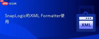 snaplogic的xml formatter使用