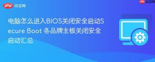 电脑怎么进入BIOS关闭安全启动Secure Boot 各品牌主板关闭安全启动汇总