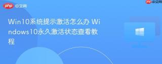 Win10系统提示激活怎么办 Windows10永久激活状态查看教程