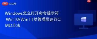 Windows怎么打开命令提示符 Win10/Win11以管理员运行CMD方法
