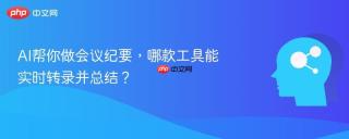 AI帮你做会议纪要，哪款工具能实时转录并总结？