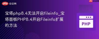 宝塔php8.4无法开启fileinfo_宝塔面板PHP8.4开启Fileinfo扩展的方法