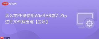 怎么在PE里使用WinRAR或7-Zip进行文件解压缩【应急】