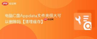 电脑c盘appdata文件夹很大可以删除吗【清理缓存】
