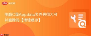 电脑C盘Appdata文件夹很大可以删除吗【清理缓存】
