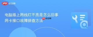 电脑插上网线灯不亮是怎么回事 网卡接口故障排查方法