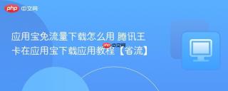 应用宝免流量下载怎么用 腾讯王卡在应用宝下载应用教程【省流】