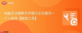 电脑无法删除文件提示正在被另一个人使用【解锁工具】