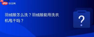羽绒服怎么洗?羽绒服能用洗衣机甩干吗?