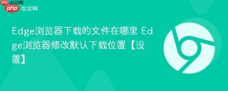 Edge浏览器下载的文件在哪里 Edge浏览器修改默认下载位置【设置】