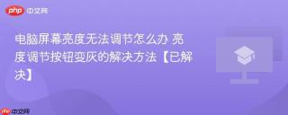 电脑屏幕亮度无法调节怎么办 亮度调节按钮变灰的解决方法【已解决】