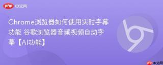 Chrome浏览器如何使用实时字幕功能 谷歌浏览器音频视频自动字幕【AI功能】