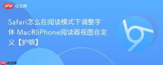 Safari怎么在阅读模式下调整字体 Mac和iPhone阅读器视图自定义【护眼】