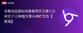 谷歌浏览器如何查看网页元素CSS样式 F12审查元素与样式修改【前端】
