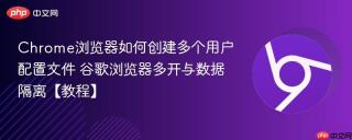 Chrome浏览器如何创建多个用户配置文件 谷歌浏览器多开与数据隔离【教程】