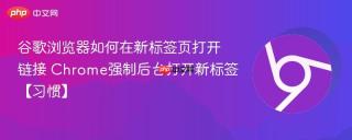 谷歌浏览器如何在新标签页打开链接 Chrome强制后台打开新标签【习惯】