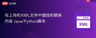 在上传的XML文件中查找和替换内容 Java/Python脚本