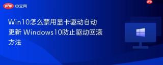 Win10怎么禁用显卡驱动自动更新 Windows10防止驱动回滚方法