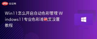 Win11怎么开启自动色彩管理 Windows11专业色彩准确度设置教程