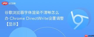 谷歌浏览器字体渲染不清晰怎么办 Chrome DirectWrite设置调整【显示】
