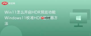 Win11怎么开启HDR预览功能 Windows11校准HDR显示器方法