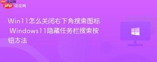 win11怎么关闭右下角搜索图标 windows11隐藏任务栏搜索按钮方法