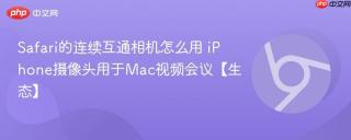 Safari的连续互通相机怎么用 iPhone摄像头用于Mac视频会议【生态】