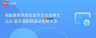 电脑重装系统后蓝牙无法连接怎么办 蓝牙适配器驱动更新方法