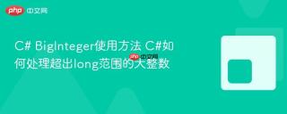 C# BigInteger使用方法 C#如何处理超出long范围的大整数