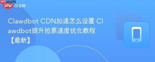 Clawdbot CDN加速怎么设置 Clawdbot提升抢票速度优化教程【最新】