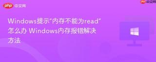 Windows提示“内存不能为read”怎么办 Windows内存报错解决方法