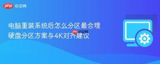 电脑重装系统后怎么分区最合理 硬盘分区方案与4K对齐建议