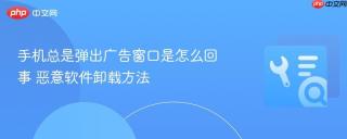 手机总是弹出广告窗口是怎么回事 恶意软件卸载方法