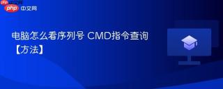 电脑怎么看序列号 CMD指令查询【方法】