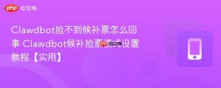 Clawdbot抢不到候补票怎么回事 Clawdbot候补抢票模式设置教程【实用】