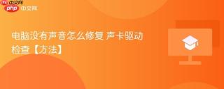 电脑没有声音怎么修复 声卡驱动检查【方法】