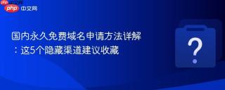 国内永久免费域名申请方法详解：这5个隐藏渠道建议收藏