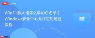 win11防火墙怎么添加白名单?windows安全中心允许应用通过教程