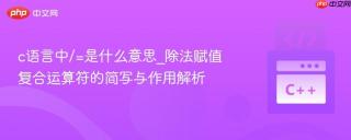 c语言中/=是什么意思_除法赋值复合运算符的简写与作用解析
